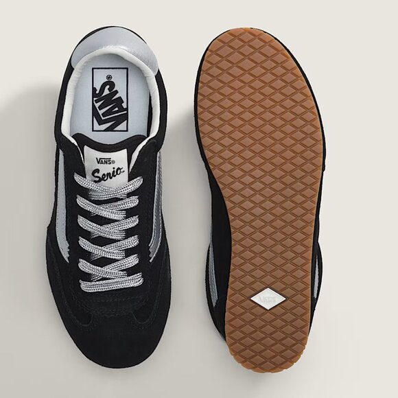 Vans Super Lowpro Suede Sneakers Skate Shoes Black/Silver VN000E89YG4 Mens 10 US - Picture 11 of 13